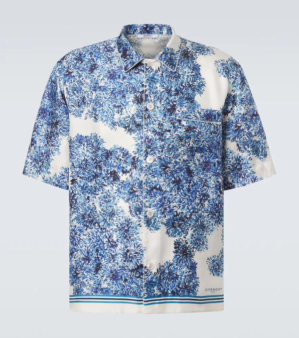  Givenchy Givenchy Camisa Bowling Couture Seam De Sarga De Seda 