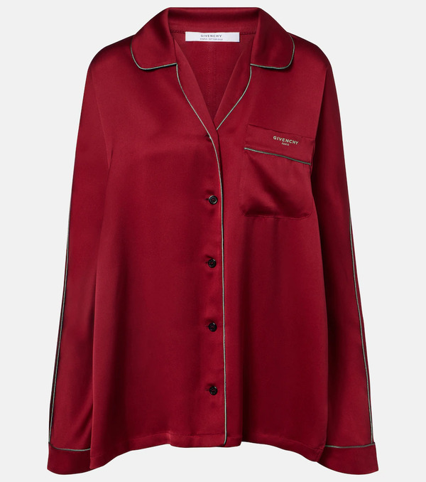  Givenchy Givenchy Camisa De Satén De Seda 