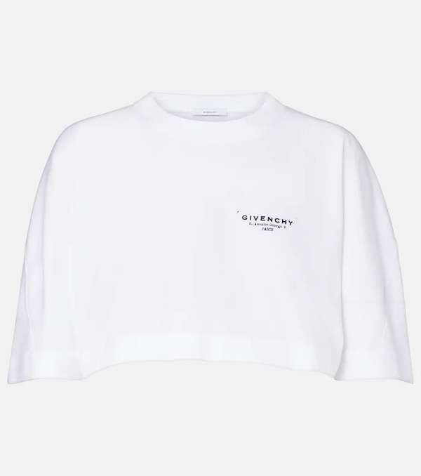  Givenchy Givenchy Camiseta Cropped De Algodón Con Logo 