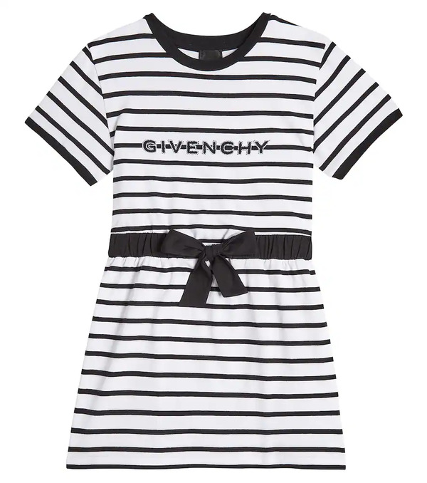  Givenchy Kids Givenchy Kids Vestido De Algodón A Rayas 