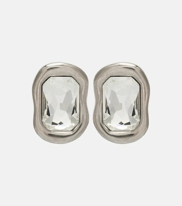  Givenchy Givenchy Pendientes Sculptural Crystal Adornados 