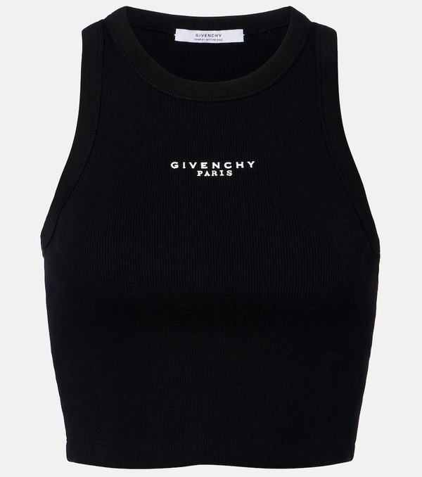  Givenchy Givenchy Tank Top Cropped De Algodón Con Logo 