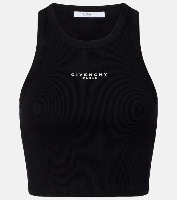  Givenchy Givenchy Tank Top Cropped De Jersey De Algodón 