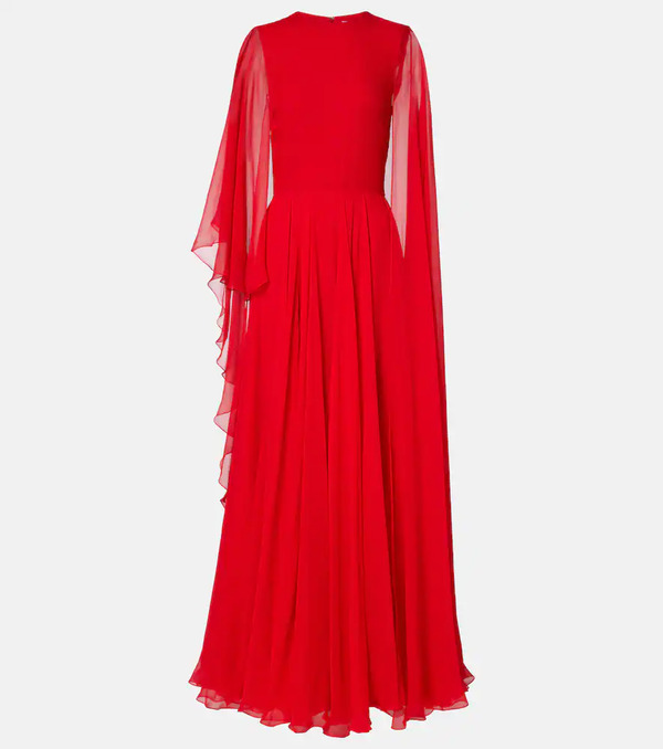  Givenchy Givenchy Vestido De Fiesta De Chifón De Seda Drapeado 