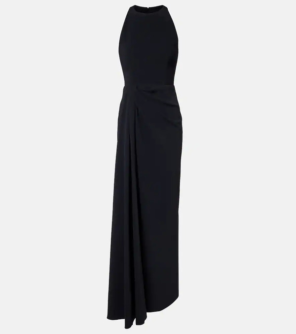  Givenchy Givenchy Vestido Largo Drapeado Con Escote Halter 