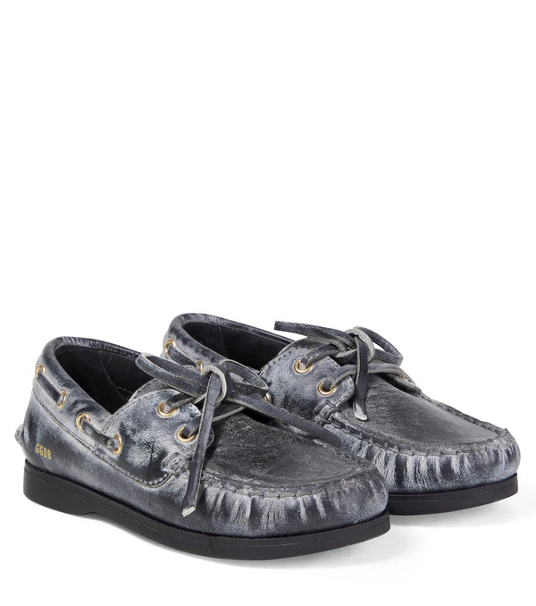  Golden Goose Kids Golden Goose Kids Náuticos Cruise De Piel Con Efecto Desgastado 