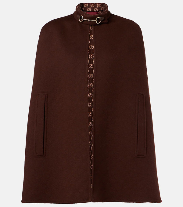  Gucci Gucci Capa De Lana Con Horsebit 