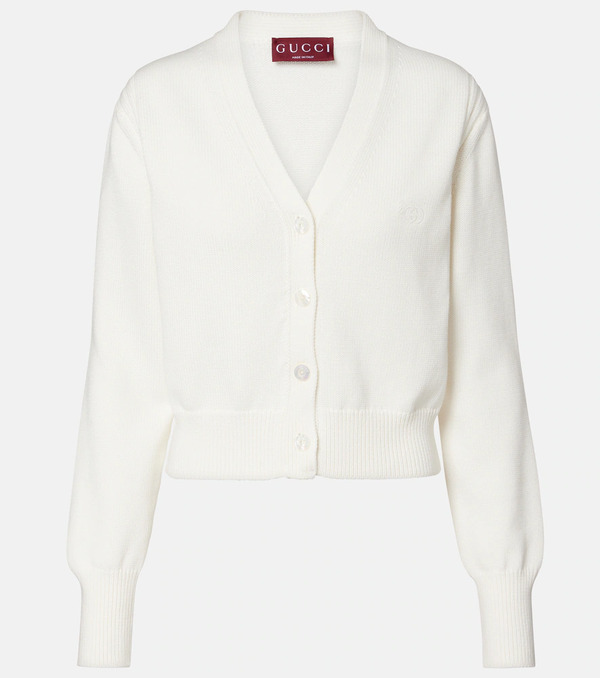  Gucci Gucci Cárdigan De Algodón Con Gg 