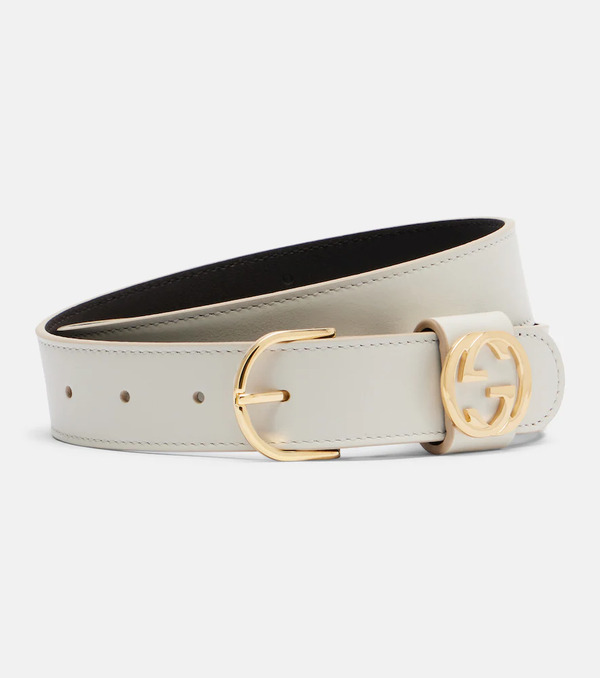  Gucci Gucci Cinturón De Piel Interlocking G 