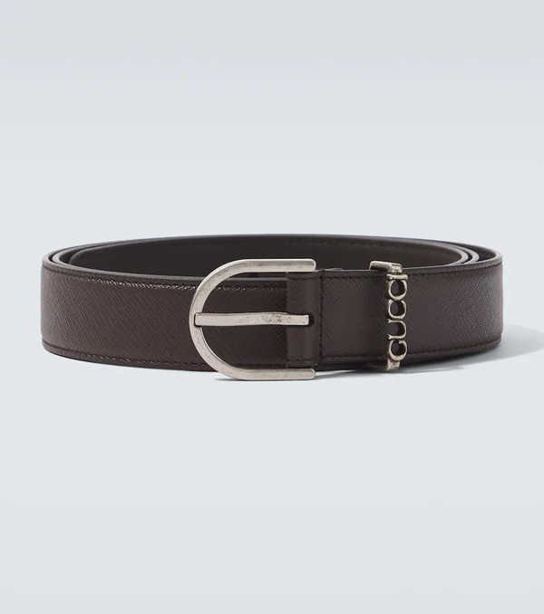  Gucci Gucci Cinturón Gucci Script De Piel 