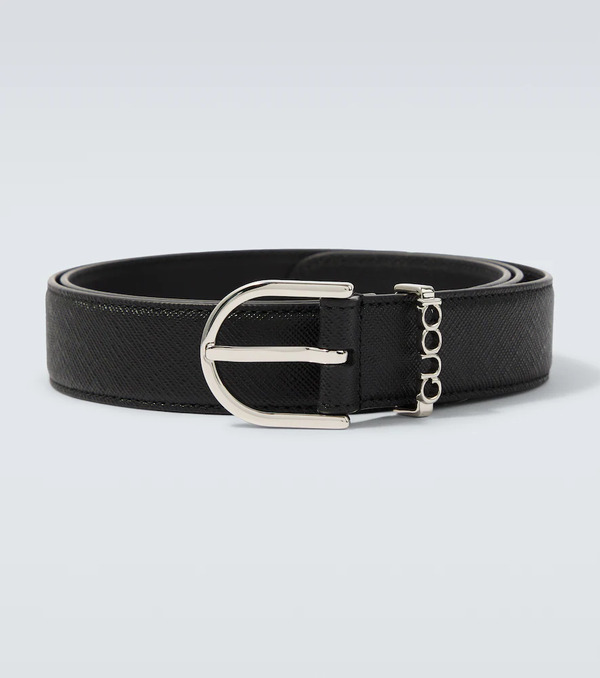  Gucci Gucci Cinturón Gucci Script De Piel 