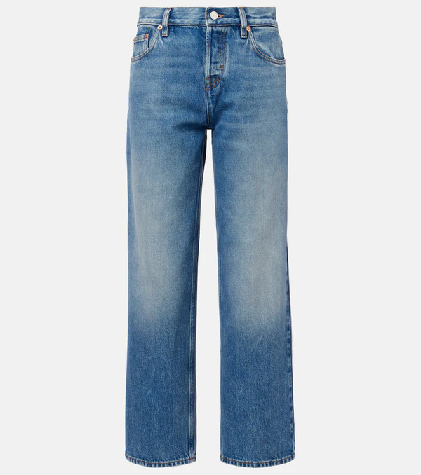  Gucci Gucci Jeans Rectos De Tiro Alto 
