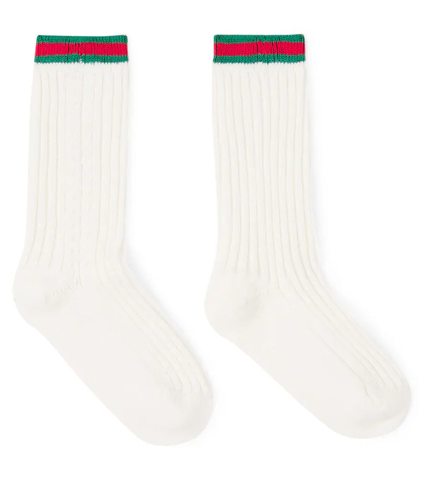  Gucci Kids Gucci Kids Calcetines En Mezcla De Algodón Con Web 