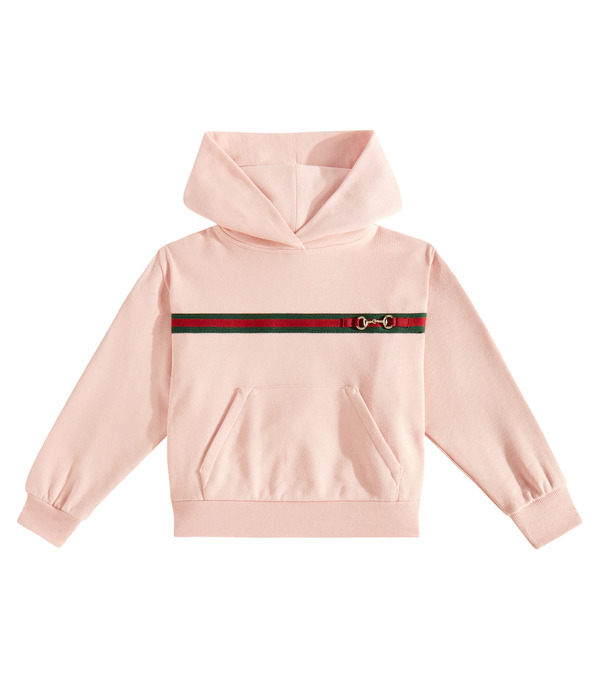  Gucci Kids Gucci Kids Sudadera Con Capucha De Algodón Con Web 