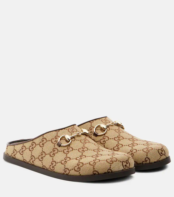  Gucci Gucci Mules Gg Con Piel 