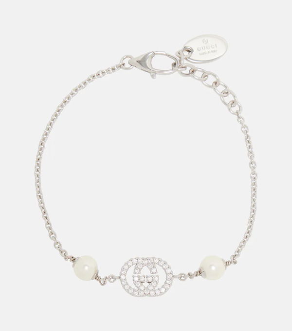  Gucci Gucci Pulsera De Cadena Interlocking G Adornada 