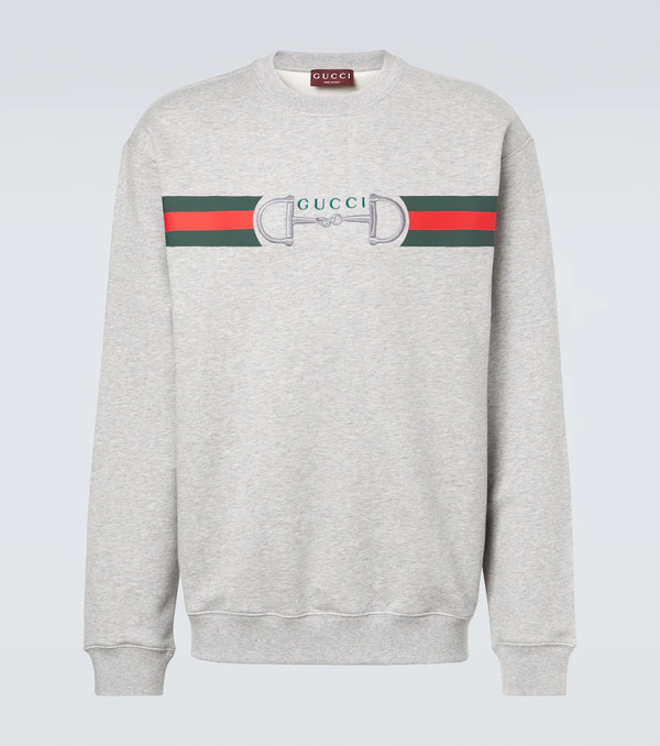  Gucci Gucci Sudadera De Algodón Con Web 
