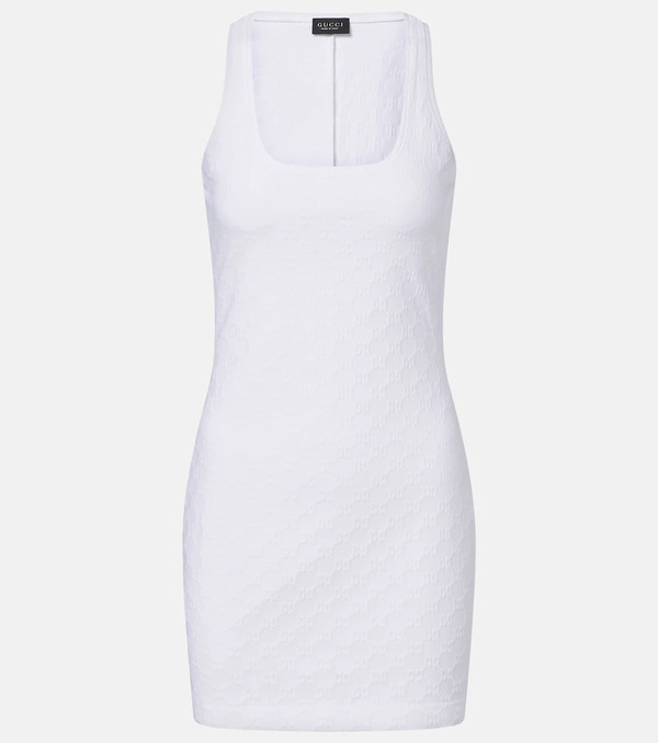  Gucci Gucci Vestido Corto De Jacquard Gg 