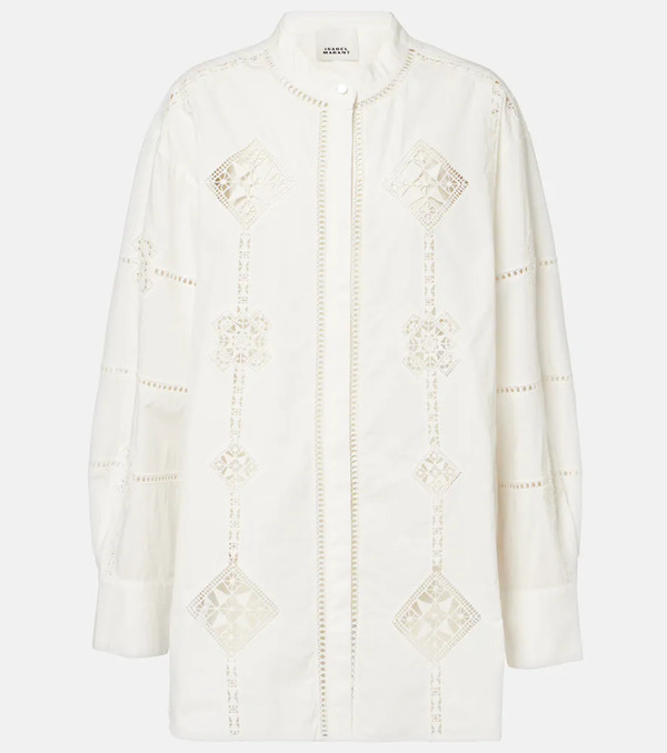  Isabel Marant Isabel Marant Blusa Soeline De Popelín De Algodón 