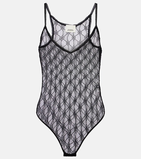  Isabel Marant Isabel Marant Body Mildy De Encaje Transparente 