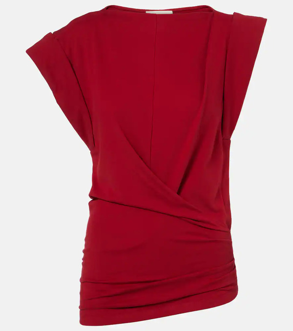  Isabel Marant Isabel Marant Top De Jersey De Algodón Drapeado 