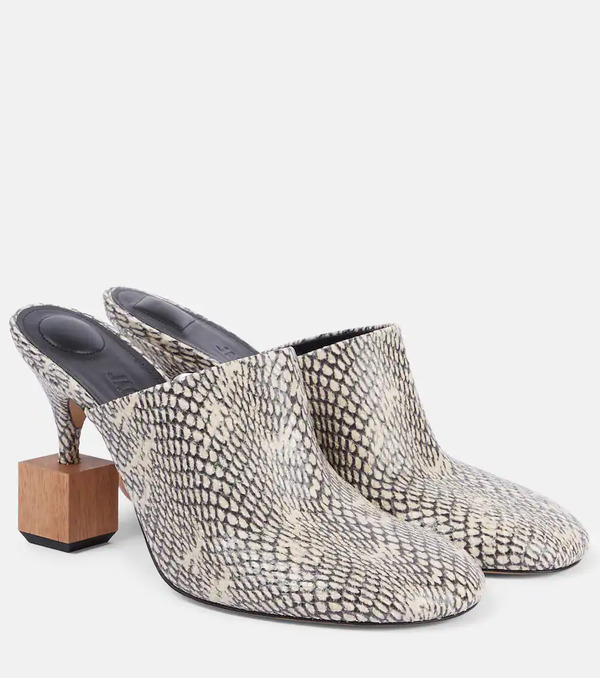  Jacquemus Jacquemus Mules Bisou 90 De Piel Grabada 
