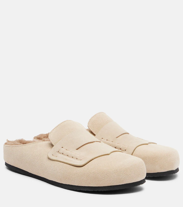  Jacquemus Jacquemus Mules De Ante Con Forro De Borrego 