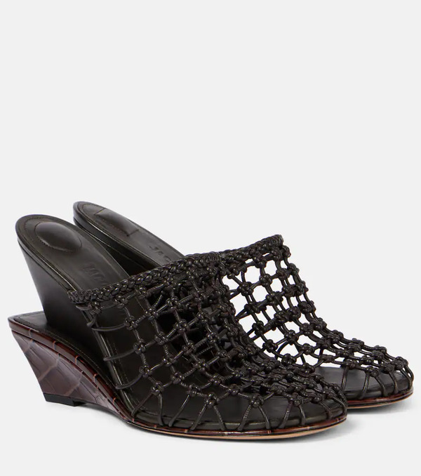  Jacquemus Jacquemus Mules Double 110 De Piel Tejida 