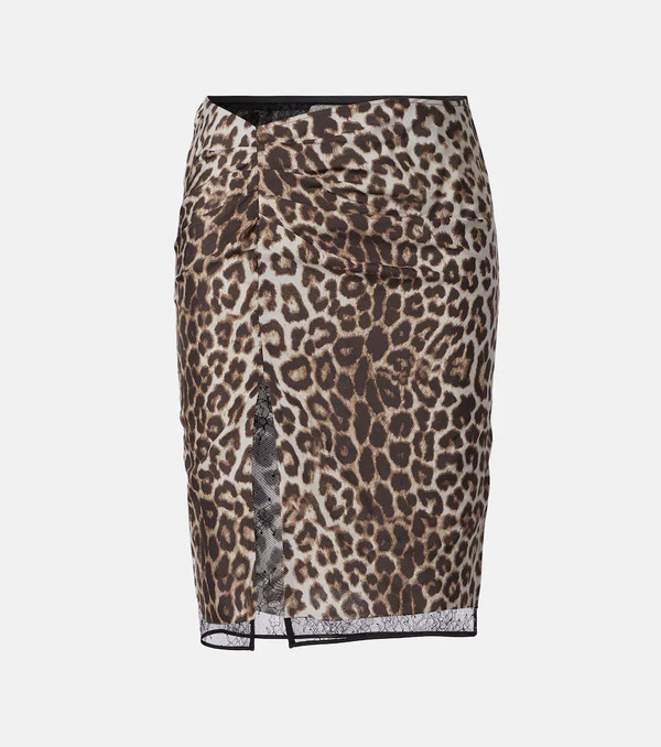  Jacques Wei Jacques Wei Minifalda De Encaje De Seda Estampada 