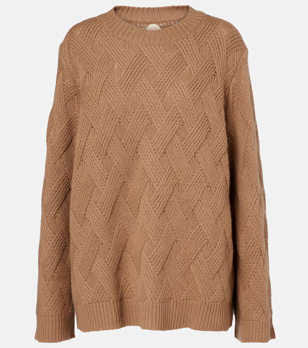  Jardin Des Orangers Jardin Des Orangers Jersey Oversized Trenzado De Lana Y Cachemir 