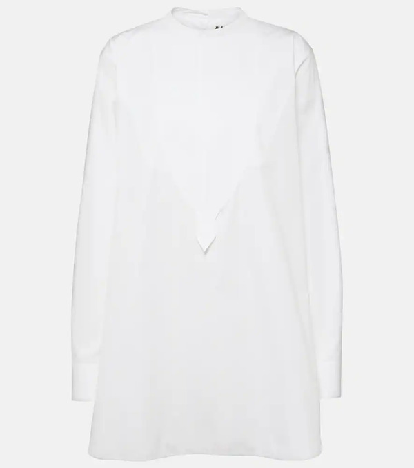  Jil Sander Jil Sander Blusa De Popelín De Algodón Fruncido 