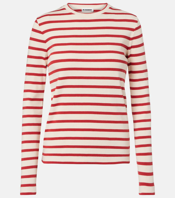  Jil Sander Jil Sander Camiseta De Algodón A Rayas 