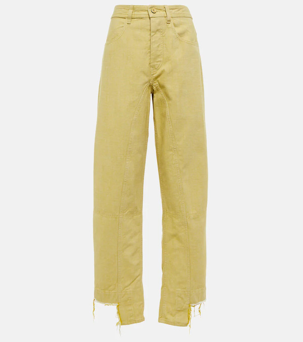  Jil Sander Jil Sander Jeans Anchos En Denim De Tiro Alto 