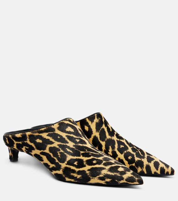  Jil Sander Jil Sander Mules Pointy De Pelo De Becerro 