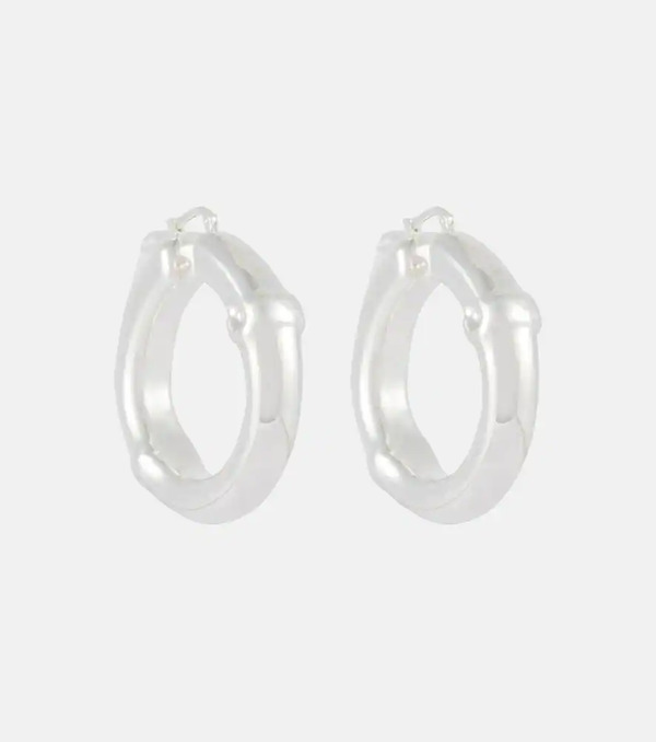  Jil Sander Jil Sander Pendientes De Aro Bamboo Pequeños 