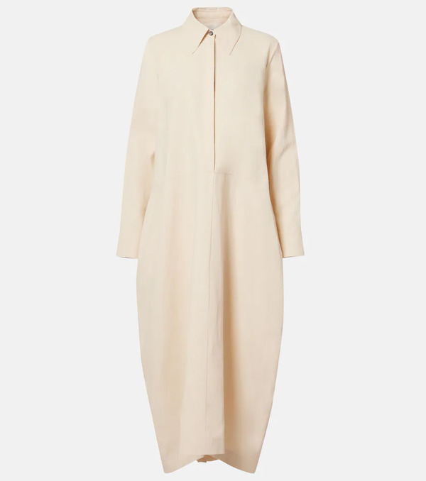  Jil Sander Jil Sander Vestido Camisero Oversized De Lino 