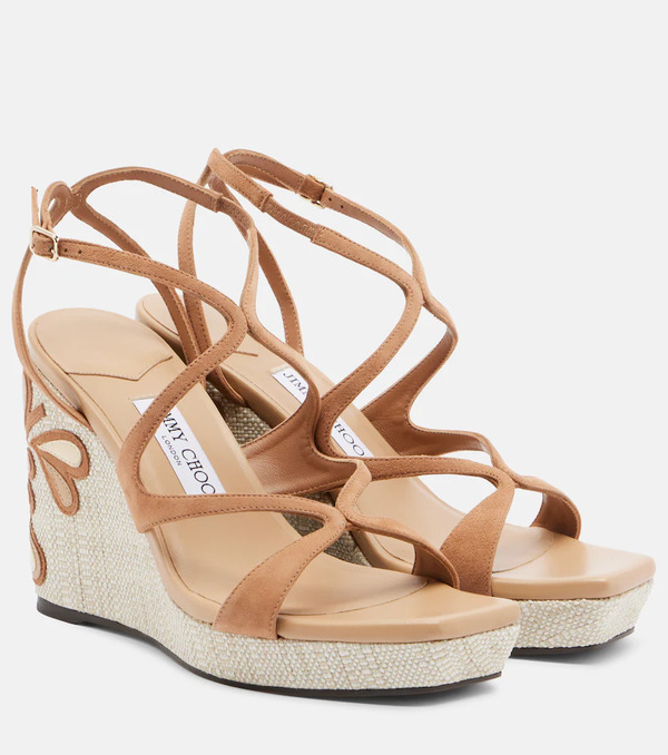  Jimmy Choo Jimmy Choo Alpargatas Con Cuña Ayla De Piel 