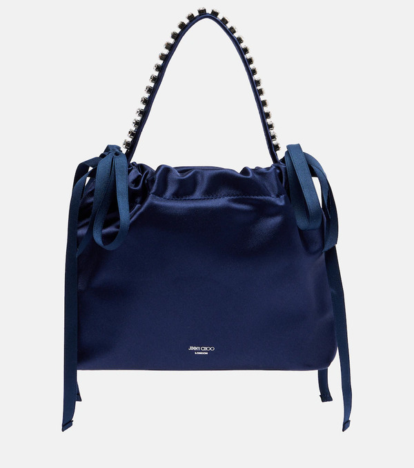  Jimmy Choo Jimmy Choo Bolso Drawstring Mini De Satén Adornado 