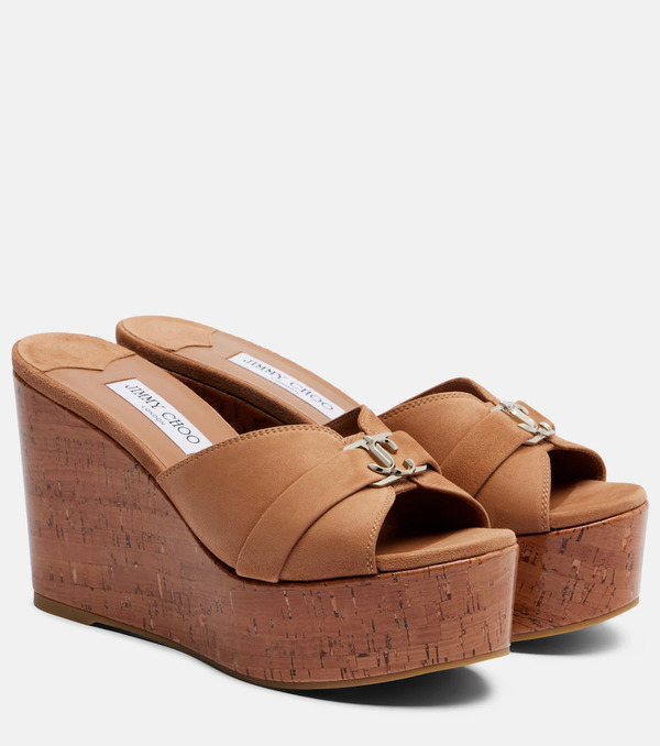  Jimmy Choo Jimmy Choo Mules Con Cuña Leda De Ante 