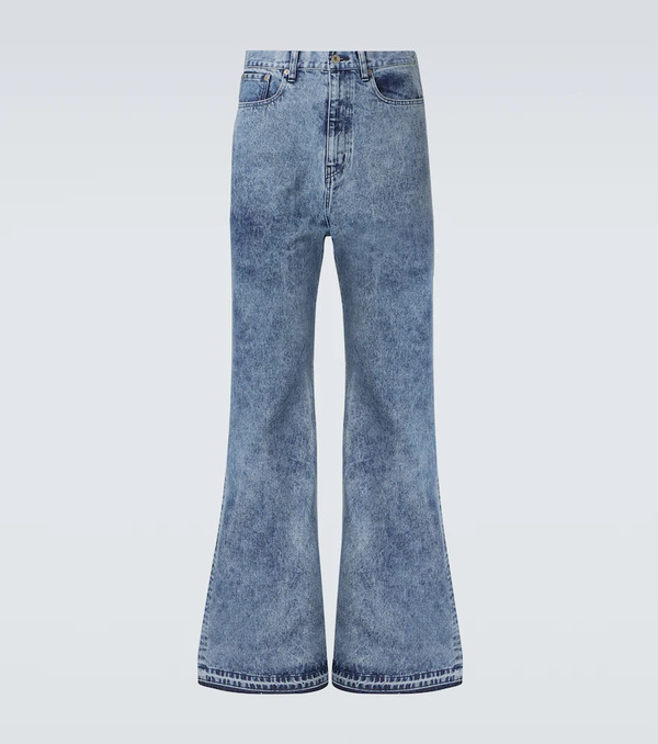  Junya Watanabe Junya Watanabe Jeans Flared De Tiro Alto 