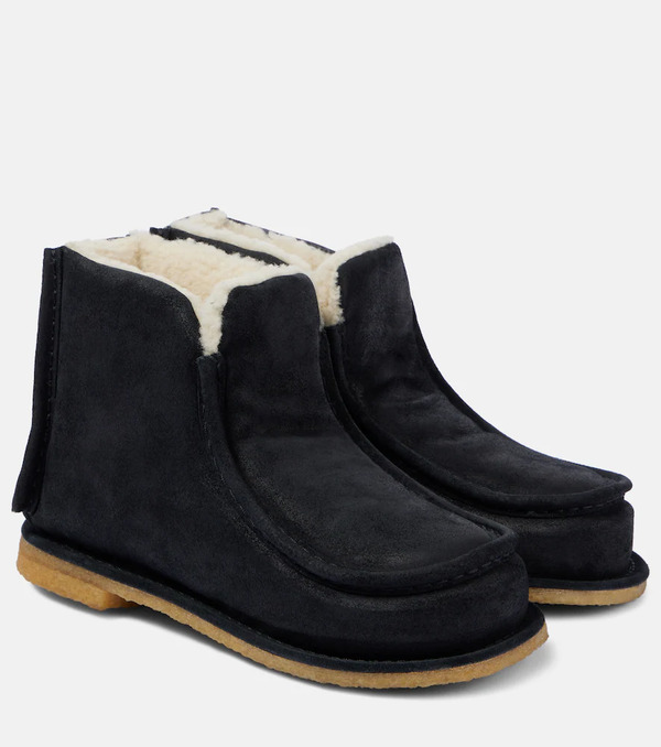  Jw Anderson Jw Anderson Botines De Piel Con Forro De Borrego 
