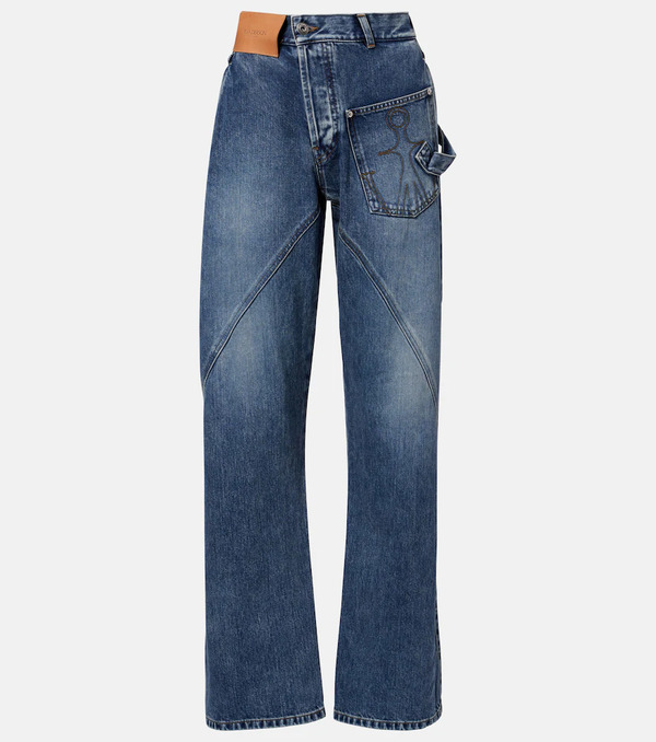  Jw Anderson Jw Anderson Jeans Rectos Bordados 