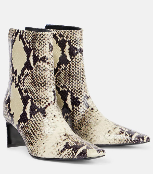  Khaite Khaite Botines Ona 55 De Piel Grabada 