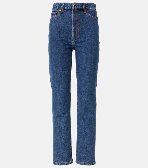  Khaite Khaite Jeans Rectos Abigail De Tiro Alto 