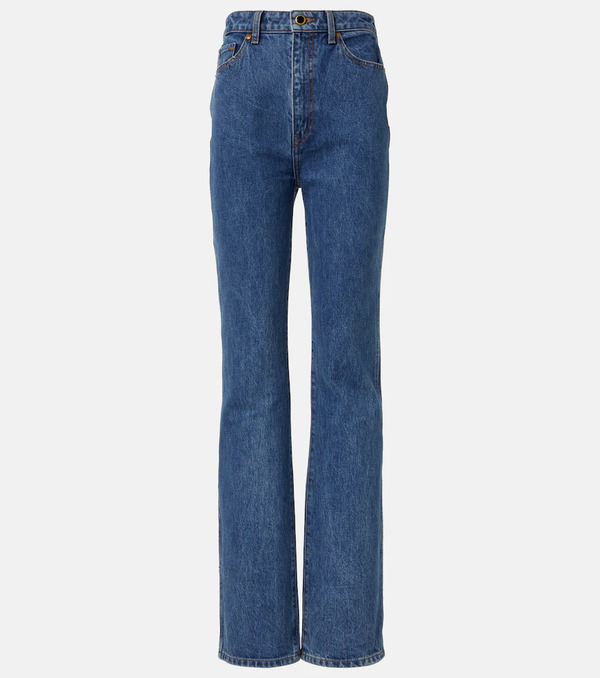  Khaite Khaite Jeans Rectos Danielle De Tiro Alto 