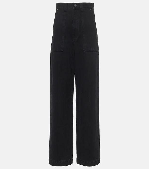  Khaite Khaite Jeans Rectos Hewitt De Tiro Alto 