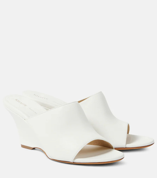  Khaite Khaite Mules Marion De Piel Con Cuña 
