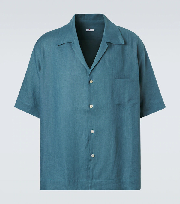  Kiton Kiton Camisa Bowling De Lino 