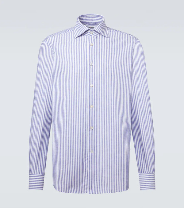  Kiton Kiton Camisa De Algodón A Rayas 