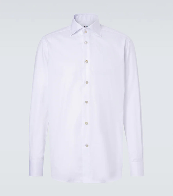  Kiton Kiton Camisa De Popelín De Algodón 